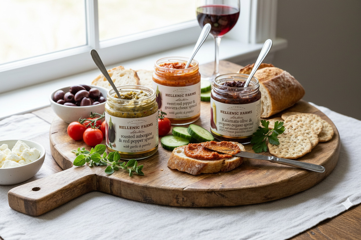 Greek Spreads Gift Box - Mediterranean Trio Collection | Hellenic Farms