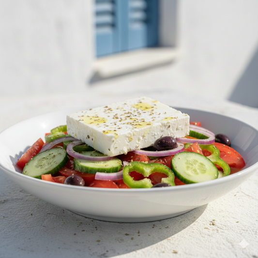 Greek Salad (Horiatiki) with Authentic Greek products