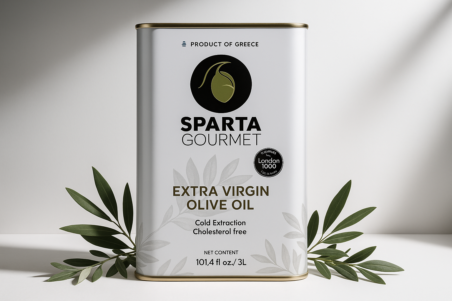 Sparta Gourmet Extra Virgin Olive Oil , 3L 