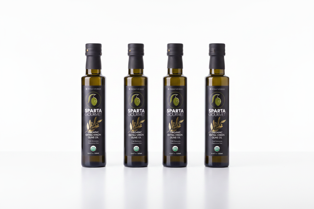 4-Pack Sparta Gourmet EVOO white background