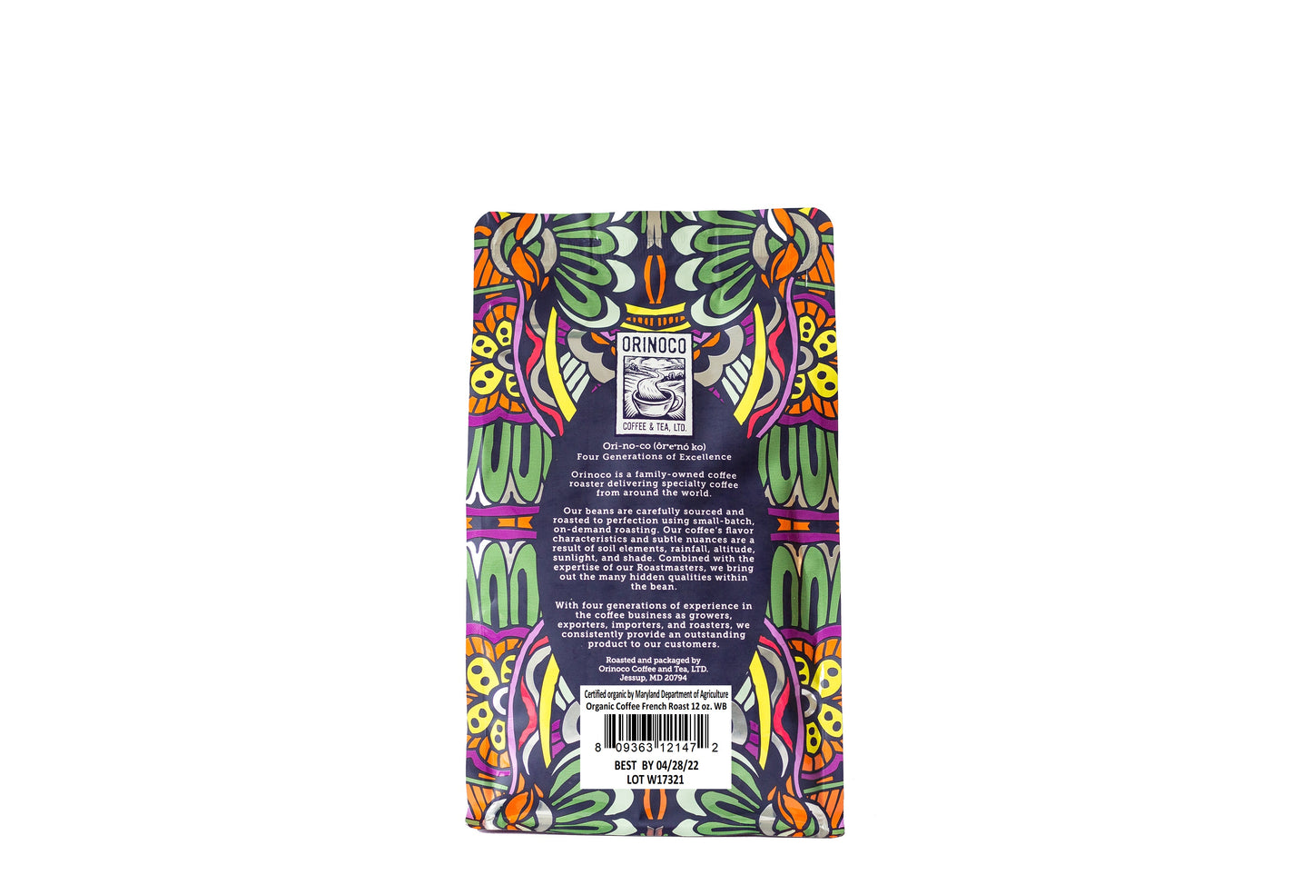 Orinoco Organic Fair Trade French Roast Coffee | Dark Roast