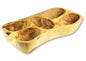 Olive Wood Appetizer Dish — 2 to 6 Sections | Handcrafted Greek Olivewood