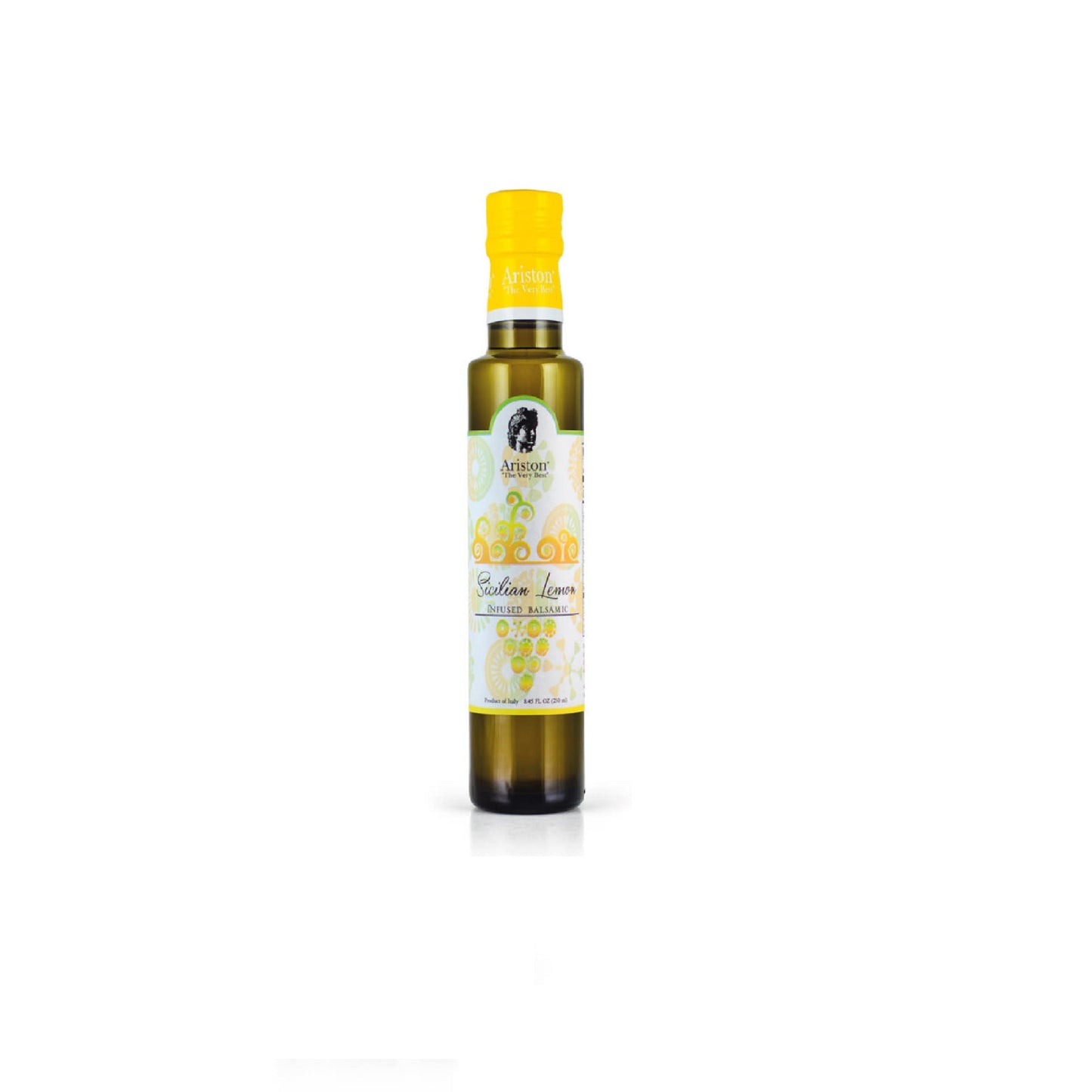 Ariston Lemon Balsamic Vinegar — Sicilian Lemon-Infused, Aged Balsamic Condiment, 8.45 fl oz