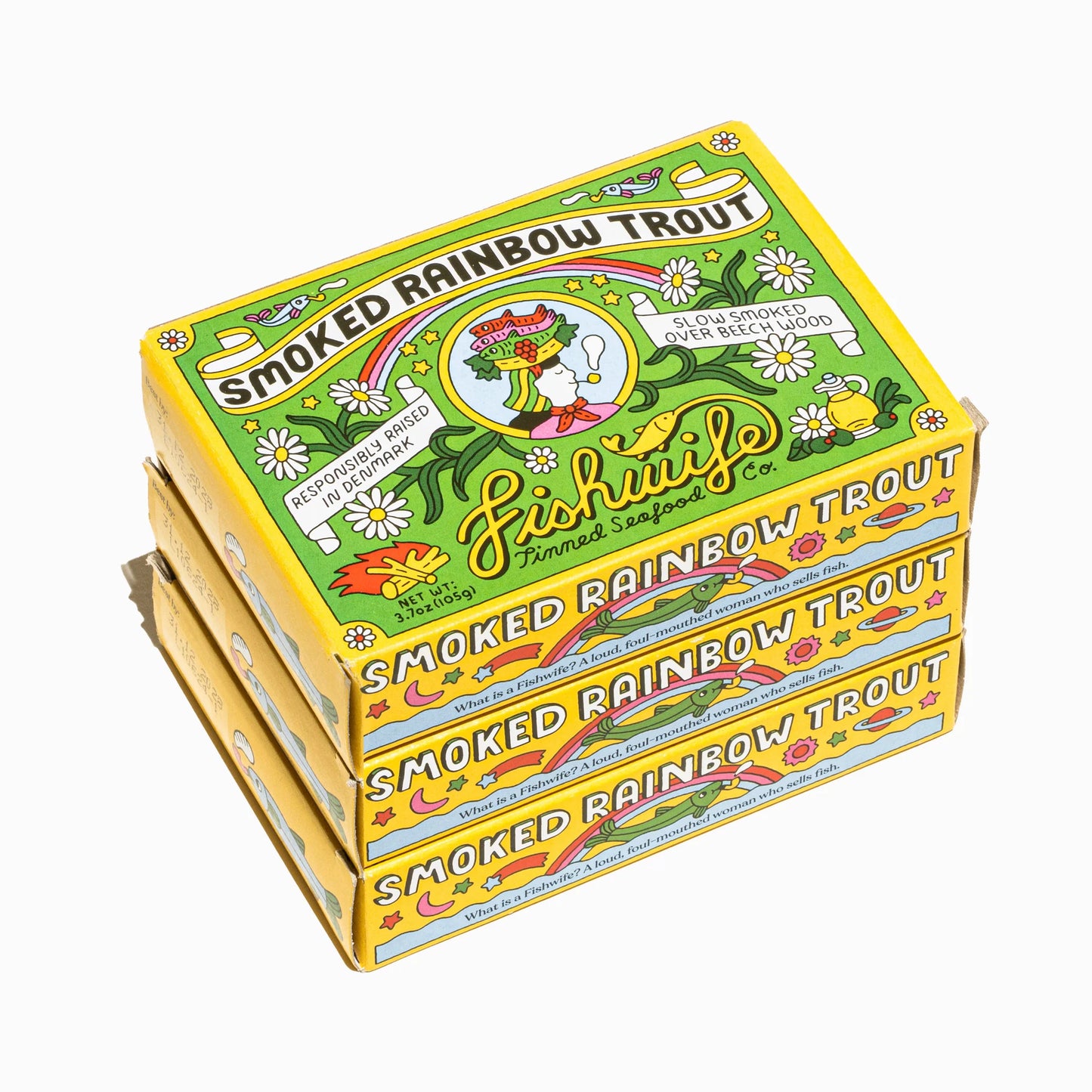 Fishwife Smoked Rainbow Trout in EVOO — Beechwood-Smoked in Small Batches, Copenhagen Micro-Cannery