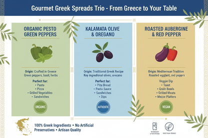 Greek Spreads Trio Infographic