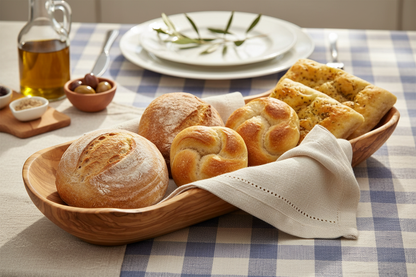 Olive Wood Bread Basket