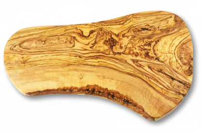 Olive Wood Rustic Serving Board — Live Edge, 58x28cm | Handcrafted Greek Olivewood