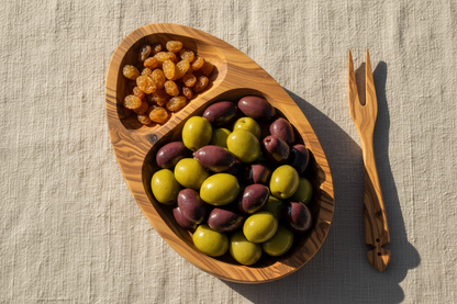 Olive Set of 2 - (2 sections Serving Dish + Olive Pick)