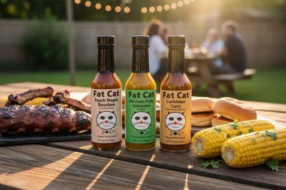 FAT CAT Grill Masters 3 Bottle Hot Sauce Gift Box