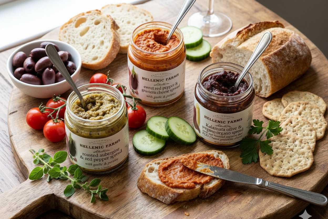 Greek Spreads Gift Box - Mediterranean Trio Collection | Hellenic Farms