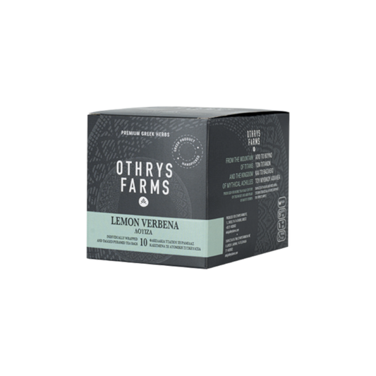 Othrys Farms Greek Lemon Verbena Herbal Tea | Wild-Harvested | 10 Pyramid Bags x 1.5gr