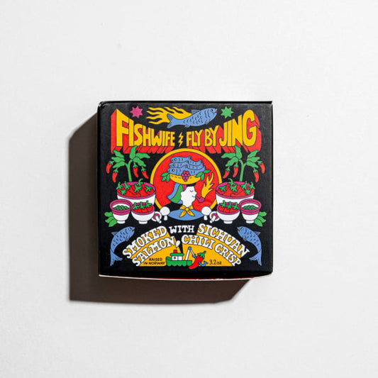 Fishwife Smoked Salmon x Fly By Jing Sichuan Chili Crisp — Wild Alaskan, MSC-Certified, BPA-Free Tin
