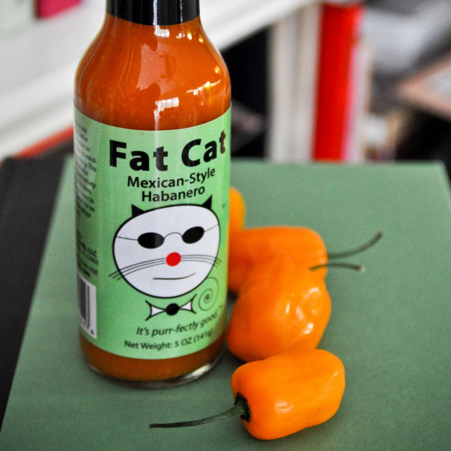 Fat Cat Mexican-Style Habanero — Fruity, Citrusy Hot Sauce | Award-Winning | Made in Florida | 5oz
