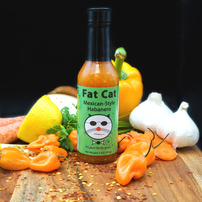Fat Cat Mexican-Style Habanero — Fruity, Citrusy Hot Sauce | Award-Winning | Made in Florida | 5oz