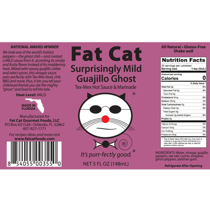 SurprisinglyMildGuajilloGhostTex-MexHotSauceMarinade. Distributed by Alpha Omega Imports