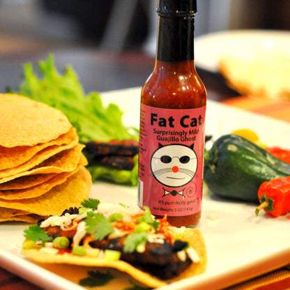 Fat Cat Surprisingly Mild Guajillo Ghost — Tex-Mex Hot Sauce | Small-Batch | Made in Florida | 5oz