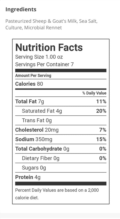 Roussas Greek PDO Feta Cheese — Barrel-Aged Sheep & Goat Milk Feta | 4.4 lb Bulk Block